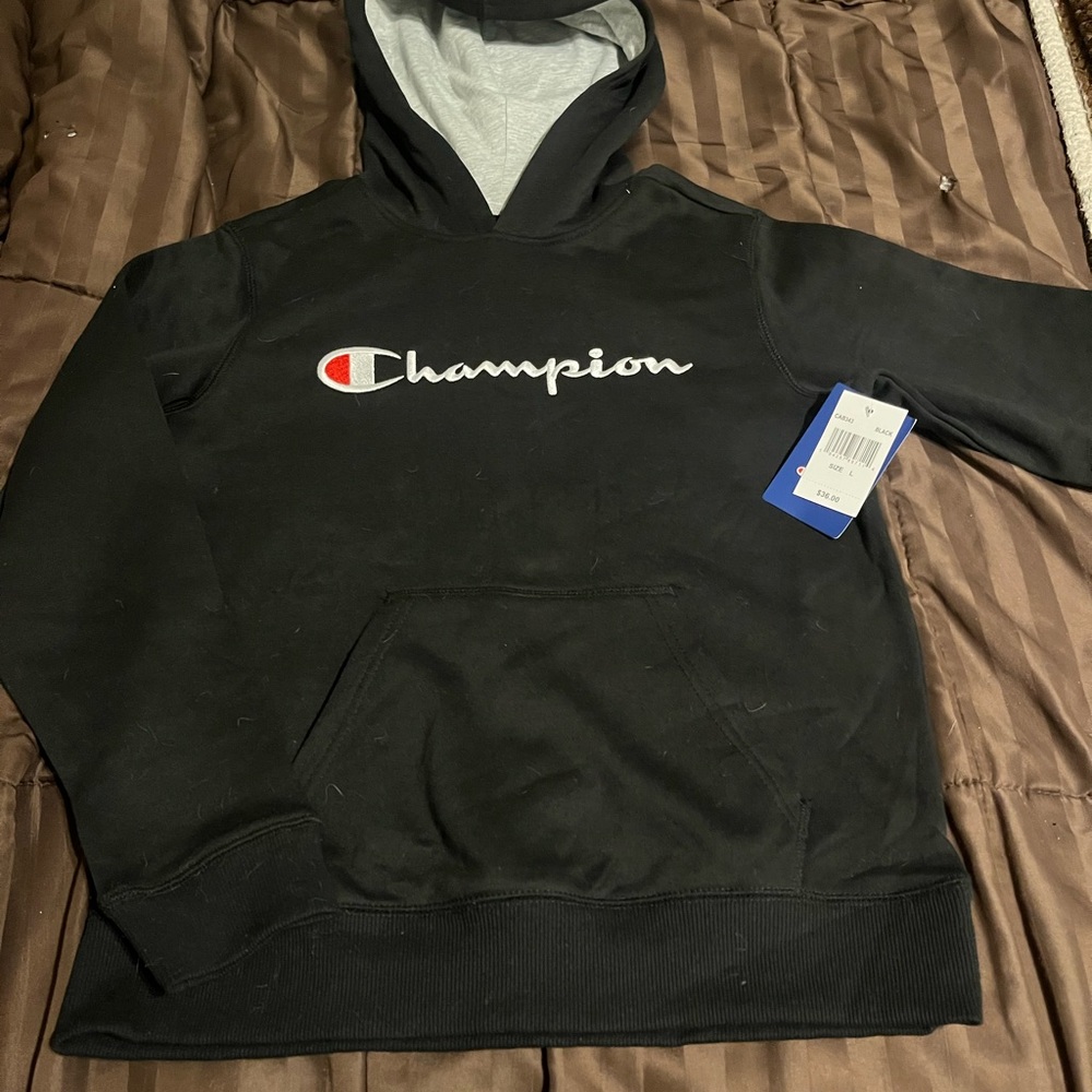 Boys large champion hoodie